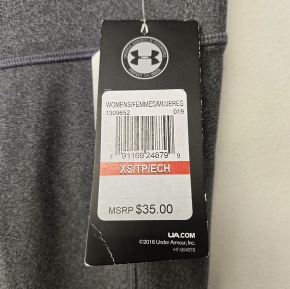 Under Armour Heat Gear Compression High Rise Capri Leggings Gray XS - Picture 10 of 11